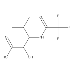 (2S,3S)-2-hydroxy-4-methyl-3-(2,2,2-trifluoroacetamido)pentanoic acid结构式