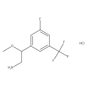 2-[3-Fluoro-5-(trifluoromethyl)phenyl]-2-methoxyethan-1-amine hydrochloride Structure