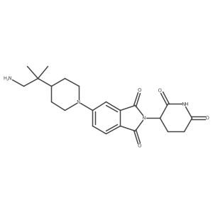 5-[4-(1-amino-2-methylpropan-2-yl)piperidin-1-yl]-2-(2,6-dioxopiperidin-3-yl)-2,3-dihydro-1H-isoindole-1,3-dione Structure