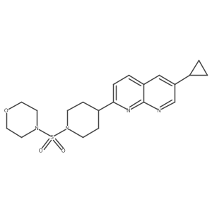 6-Cyclopropyl-2-[1-(morpholine-4-sulfonyl)piperidin-4-yl]-1,8-naphthyridine结构式