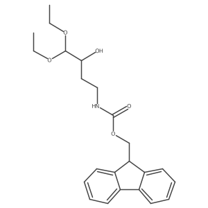 (9H-fluoren-9-yl)methyl N-(4,4-diethoxy-3-hydroxybutyl)carbamate结构式