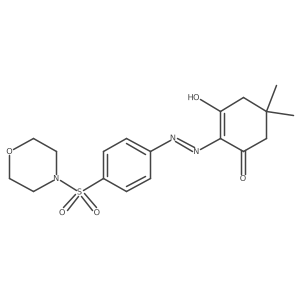 5,5-Dimethyl-2-{2-[4-(morpholine-4-sulfonyl)phenyl]hydrazin-1-ylidene}cyclohexane-1,3-dione Structure