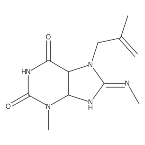3-methyl-8-methylimino-7-(2-methylprop-2-enyl)-5,9-dihydro-4H-purine-2,6-dione结构式