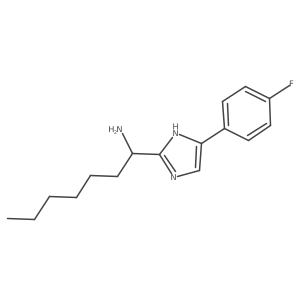1-(4-(4-fluorophenyl)-1H-imidazol-2-yl)-1-heptanamine结构式