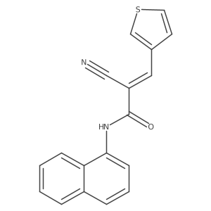 (Z)-2-Cyano-N-naphthalen-1-yl-3-thiophen-3-ylprop-2-enamide结构式
