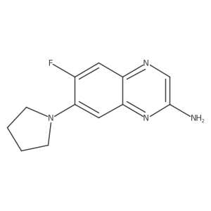 2-Quinoxalinamine, 6-fluoro-7-(1-pyrrolidinyl)- Structure