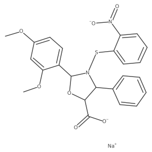 (4S,5R)-2-(2,4-Dimethoxyphenyl)-3-((2-nitrophenyl)thio)-4-phenyloxazolidine-5-carboxylate Sodium Salt结构式