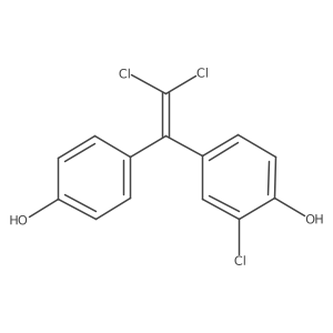 2-Chloro-4-[2,2-dichloro-1-(4-hydroxyphenyl)ethenyl]phenol Structure
