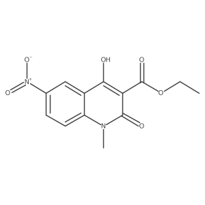 Ethyl 1,2-dihydro-4-hydroxy-1-methyl-6-nitro-2-oxo-3-quinolinecarboxylate结构式