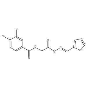 3,4-Dichloro-N-(2-(2-(furan-2-ylmethylene)hydrazinyl)-2-oxoethyl)benzamide Structure