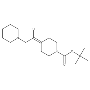 Tert-butyl 4-(1-chloro-2-(piperidin-1-yl)ethylidene)piperidine-1-carboxylate Structure