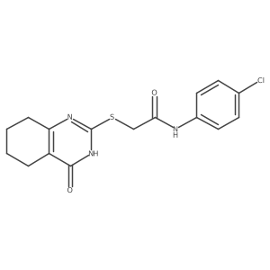 N-(4-chlorophenyl)-2-[(4-hydroxy-5,6,7,8-tetrahydroquinazolin-2-yl)sulfanyl]acetamide Structure