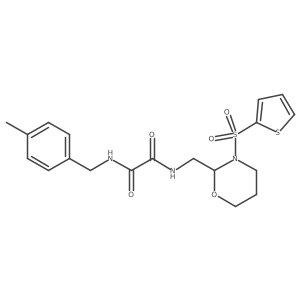 N'-(p-tolylmethyl)-N-[[3-(2-thienylsulfonyl)-1,3-oxazinan-2-yl]methyl]oxamide Structure