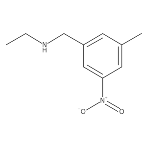 N-ethyl-N-(3-methyl-5-nitrobenzyl)amine结构式