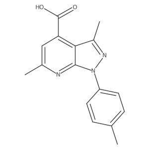 3,6-Dimethyl-1-p-tolyl-1H-pyrazolo[3,4-b]pyridine-4-carboxylic acid Structure