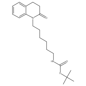 1-[6-(N-tert-Butoxycarbonylamino)-1-hexyl]-1,2,3,4-tetrahydroquinoline-2-one结构式