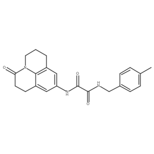 N1-(4-methylbenzyl)-N2-(3-oxo-1,2,3,5,6,7-hexahydropyrido[3,2,1-ij]quinolin-9-yl)oxalamide结构式