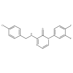 3-{[(4-Chlorophenyl)methyl]amino}-1-(3,4-difluorophenyl)-1,2-dihydropyrazin-2-one Structure