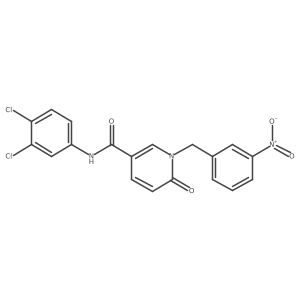 N-(3,4-dichlorophenyl)-1-(3-nitrobenzyl)-6-oxo-1,6-dihydropyridine-3-carboxamide结构式