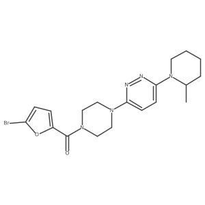 (5-Bromofuran-2-yl)(4-(6-(2-methylpiperidin-1-yl)pyridazin-3-yl)piperazin-1-yl)methanone结构式