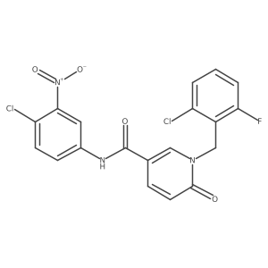 N-(4-chloro-3-nitrophenyl)-1-(2-chloro-6-fluorobenzyl)-6-oxo-1,6-dihydropyridine-3-carboxamide结构式