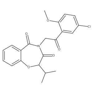 4-[2-(5-chloro-2-methoxyphenyl)-2-oxoethyl]-2-(propan-2-yl)-1,4-benzoxazepine-3,5(2H,4H)-dione结构式