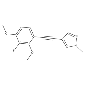 4-(2,4-Dimethoxy-3-fluoro-phenylethynyl)-1-methyl-1H-pyrazole结构式