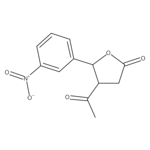 (4R,5R)-4-Acetyl-5-(3-nitrophenyl)oxolan-2-one Structure
