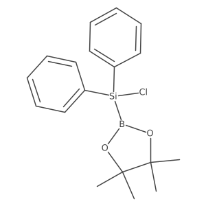 Chlorodiphenyl(4,4,5,5-tetramethyl-1,3,2-dioxaborolan-2-yl)silane结构式