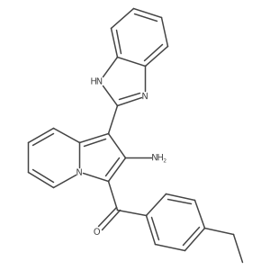 (2-amino-1-(1H-benzo[d]imidazol-2-yl)indolizin-3-yl)(4-ethylphenyl)methanone Structure