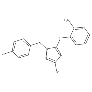 2-{[3-bromo-1-(4-methylbenzyl)-1H-1,2,4-triazol-5-yl]sulfanyl}aniline Structure