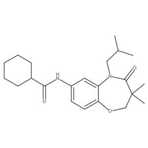 N-(5-isobutyl-3,3-dimethyl-4-oxo-2,3,4,5-tetrahydrobenzo[b][1,4]oxazepin-7-yl)cyclohexanecarboxamide结构式