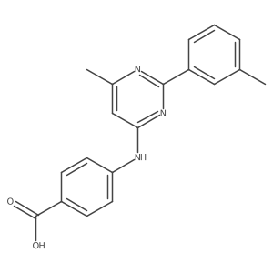 4-[[6-Methyl-2-(3-methylphenyl)-4-pyrimidinyl]amino]benzoic acid Structure