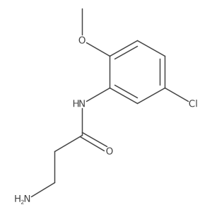 3-amino-N-(5-chloro-2-methoxyphenyl)propanamide结构式