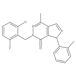 6-(2-chloro-6-fluorobenzyl)-4-methyl-1-(o-tolyl)-1H-pyrazolo[3,4-d]pyridazin-7(6H)-one Structure