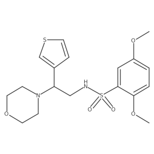 2,5-dimethoxy-N-(2-morpholino-2-(thiophen-3-yl)ethyl)benzenesulfonamide Structure