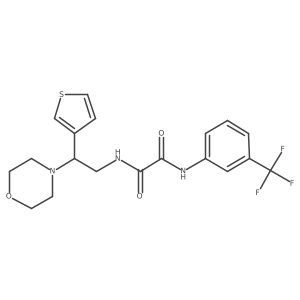 N1-(2-morpholino-2-(thiophen-3-yl)ethyl)-N2-(3-(trifluoromethyl)phenyl)oxalamide结构式
