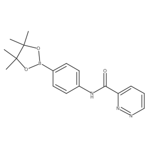 N-[4-(4,4,5,5-Tetramethyl-1,3,2-dioxaborolan-2-yl)phenyl]-3-pyridazinecarboxamide结构式