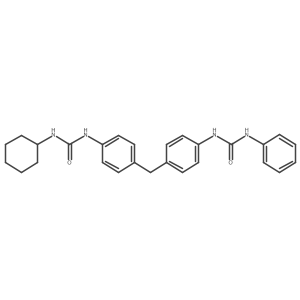 Urea, N-(4-((4-(((cyclohexylamino)carbonyl)amino)phenyl)methyl)phenyl)-N'-phenyl- Structure