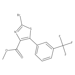 2-Bromo-5-(3-trifluoromethyl-phenyl)-thiazole-4-carboxylic acid methyl ester Structure