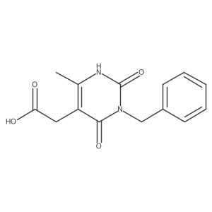 2-(3-Benzyl-6-methyl-2,4-dioxo-1,2,3,4-tetrahydropyrimidin-5-yl)acetic acid Structure