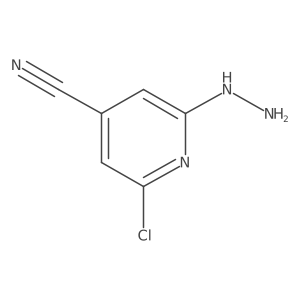 2-Chloro-6-hydrazinylpyridine-4-carbonitrile Structure