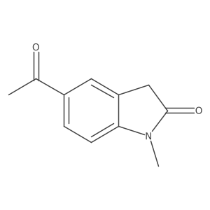 CC(=O)c1ccc2c(c1)CC(=O)N2C结构式