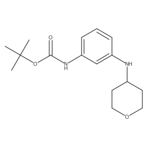 tert-Butyl (3-((tetrahydro-2H-pyran-4-yl)amino)phenyl)carbamate结构式