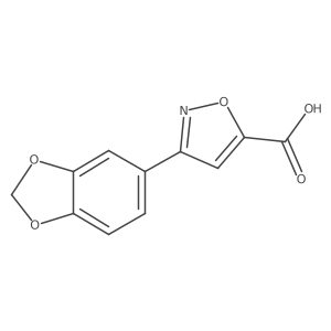 3-(1,3-Dioxaindan-5-yl)-1,2-oxazole-5-carboxylic acid结构式