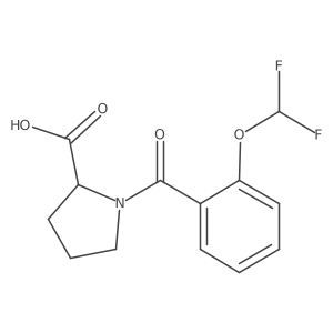 1-[2-(Difluoromethoxy)benzoyl]pyrrolidine-2-carboxylic acid Structure