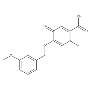 5-((3-Methoxybenzyl)oxy)-1-methyl-4-oxo-1,4-dihydropyridine-2-carboxylic acid结构式