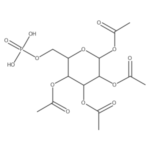 alpha-D-Glucose 6-Dihydrogen Phosphate 1,2,3,4-Tetraacetate Structure