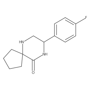 8-(4-Fluorophenyl)-6,9-diazaspiro[4.5]decan-10-one Structure