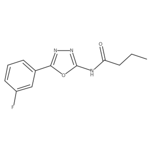 N-(5-(3-fluorophenyl)-1,3,4-oxadiazol-2-yl)butyramide Structure